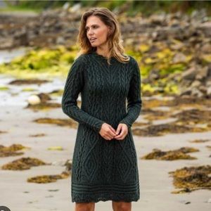 The Glenmore Aran 100% Merino Wool Dress, The Irish Store Women’s Size S